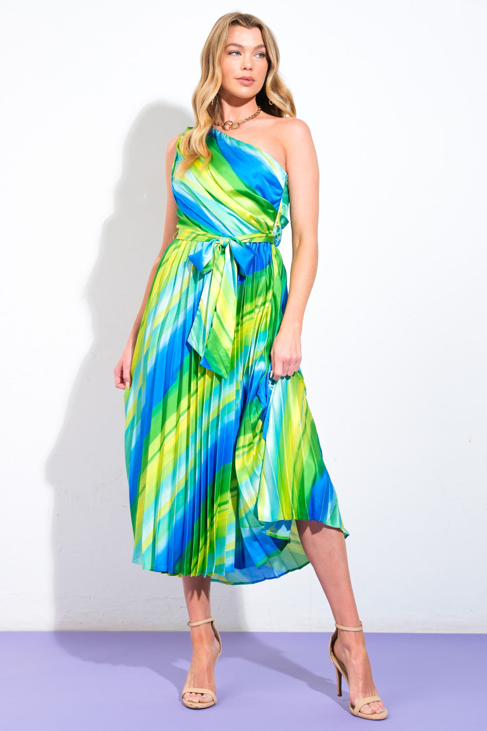 EXUBERANT ELEGANCE WOVEN MIDI DRESS - MaraFormigone