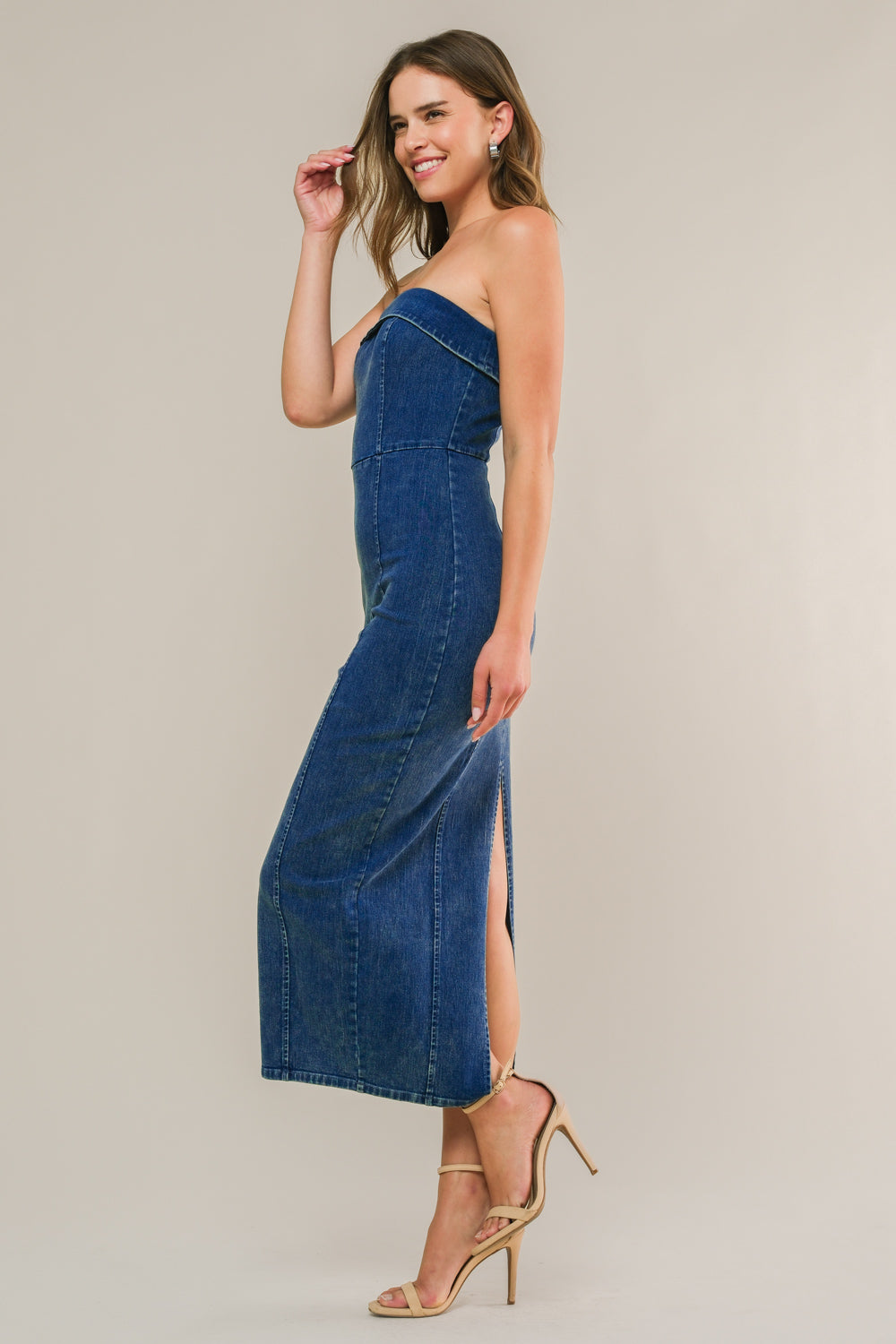 ENDLESS SUNSETS DENIM MIDI DRESS - MaraFormigone