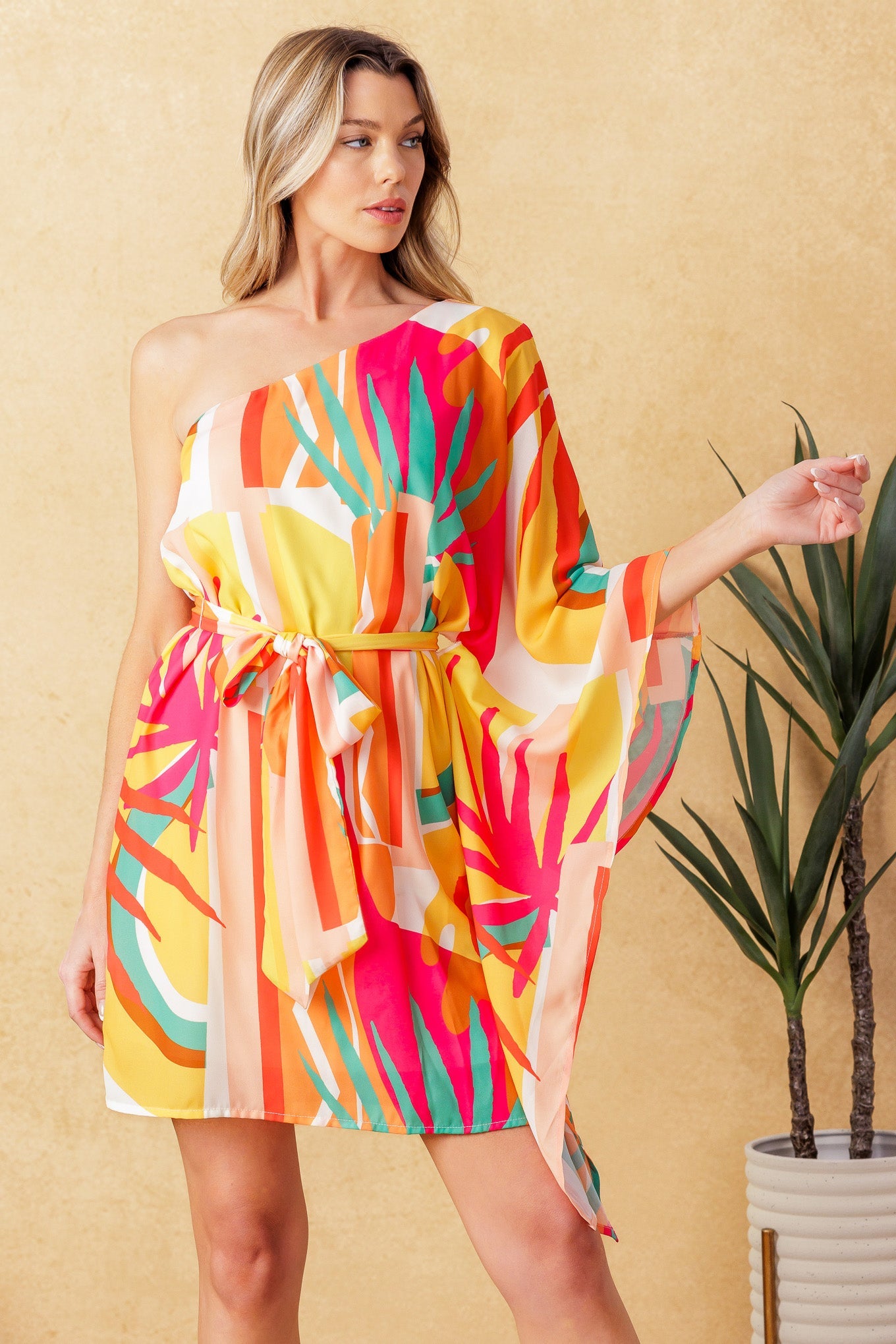 EASY WAY OUT WOVEN KAFTAN MINI DRESS - MaraFormigone