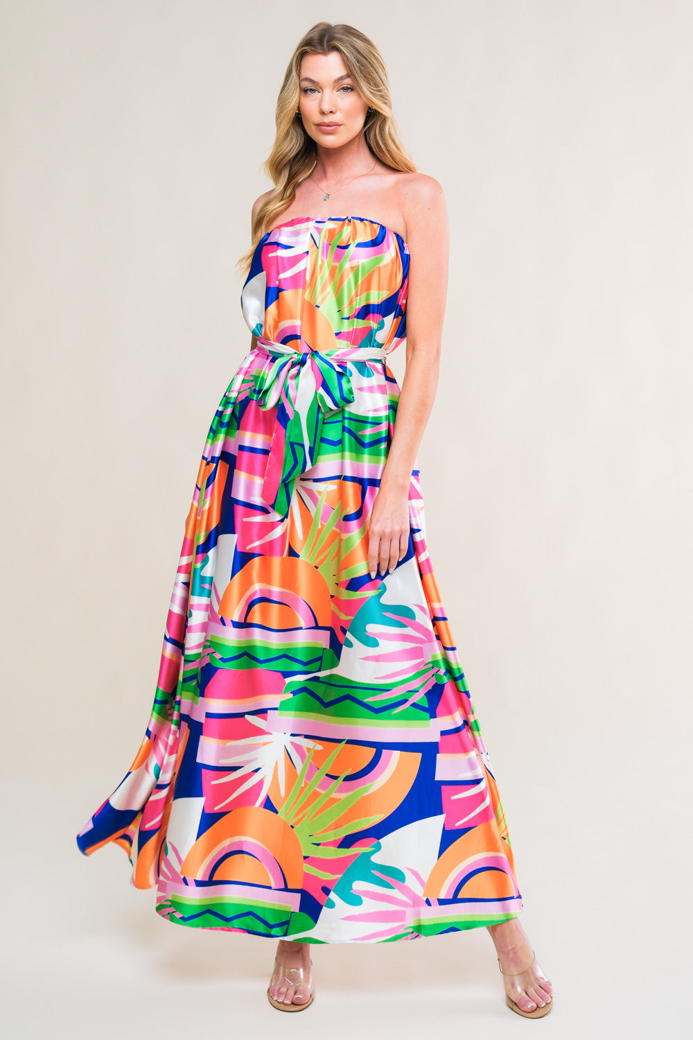 SUMMERY INCLINATION WOVEN MIDI DRESS - MaraFormigone