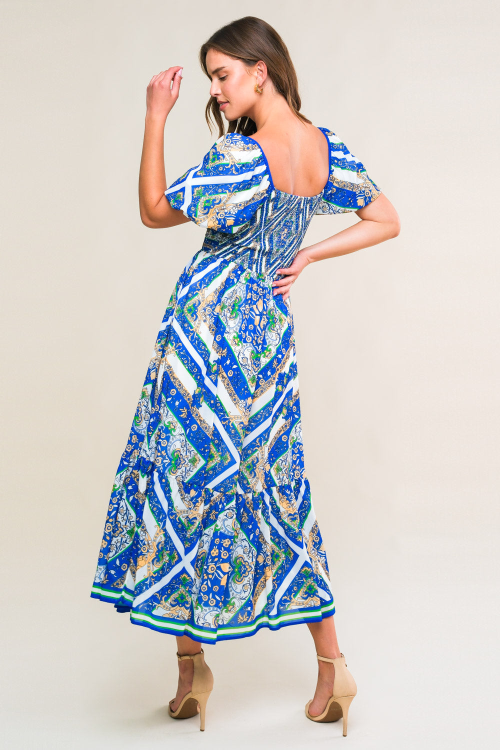 VESTIDO MIDI TEJIDO PALM SPRINGS BLOSSOMS