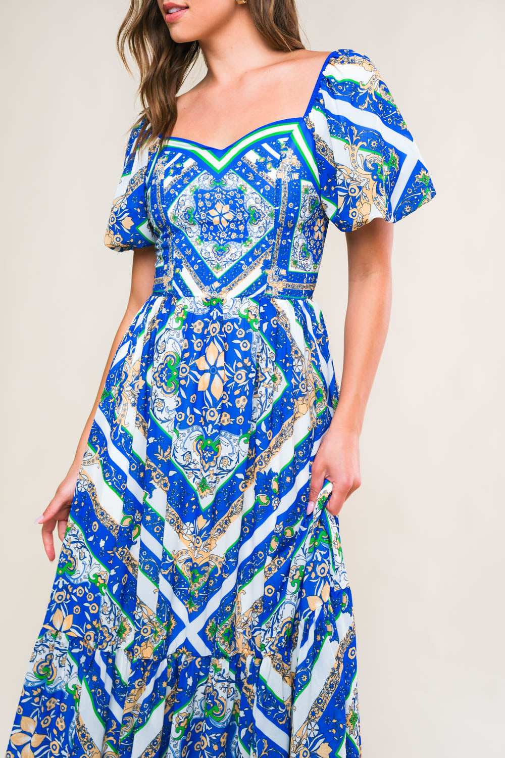 VESTIDO MIDI TEJIDO PALM SPRINGS BLOSSOMS