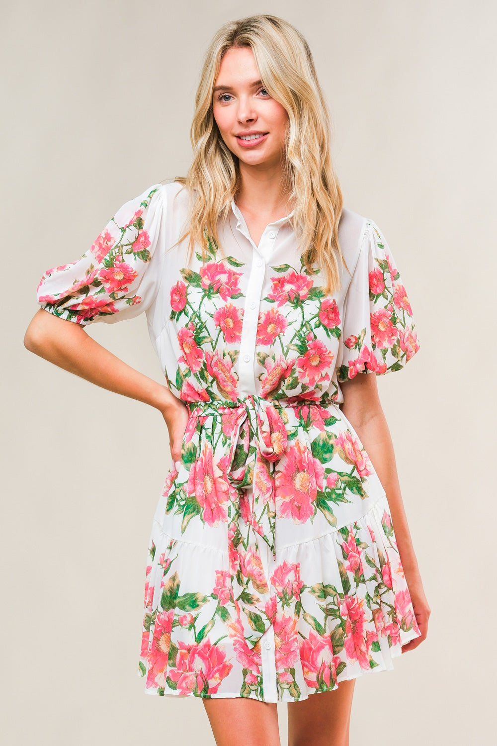 FEEL THE BEAT WOVEN MINI DRESS - MaraFormigone