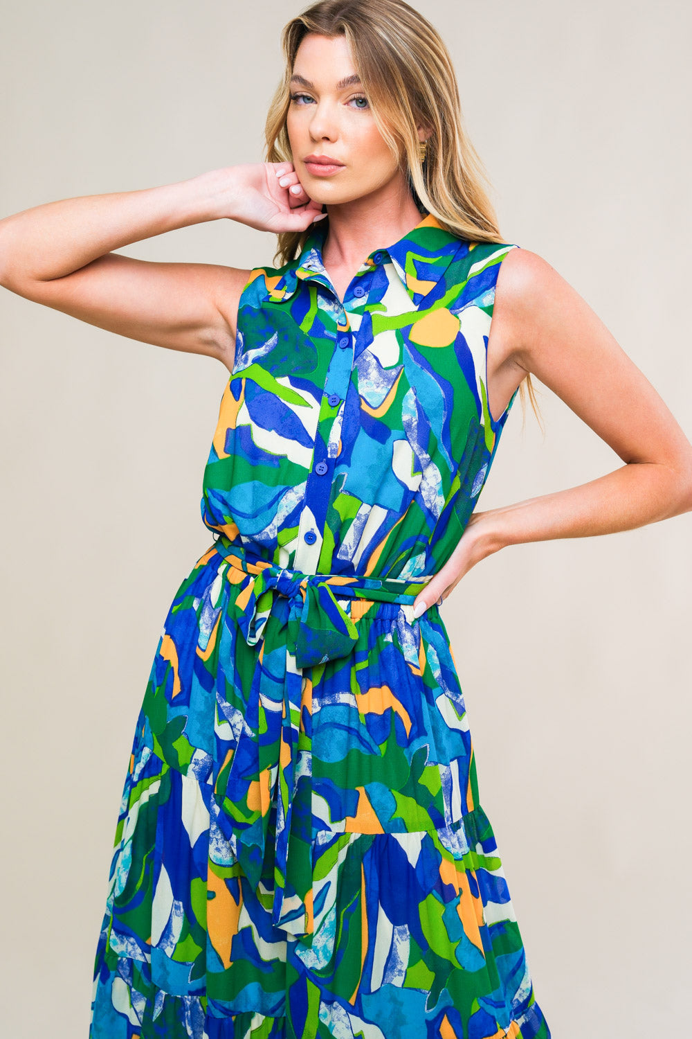 PRISTINE CHICNESS WOVEN MIDI DRESS - MaraFormigone