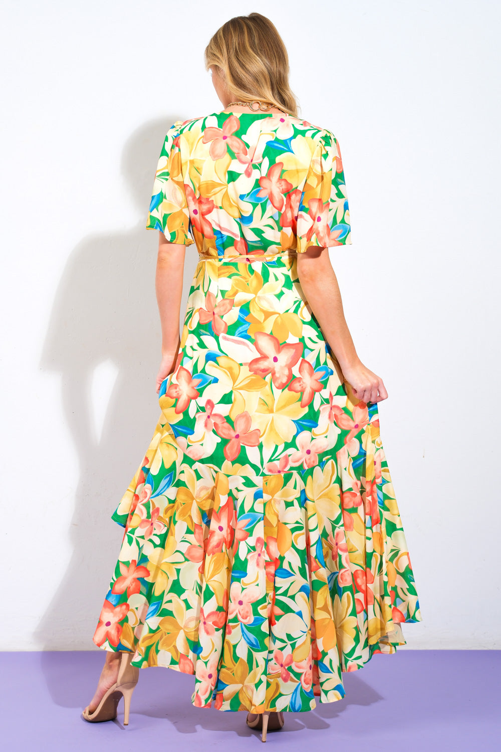 ELABORATE CHARM WOVEN HI-LO DRESS - MaraFormigone