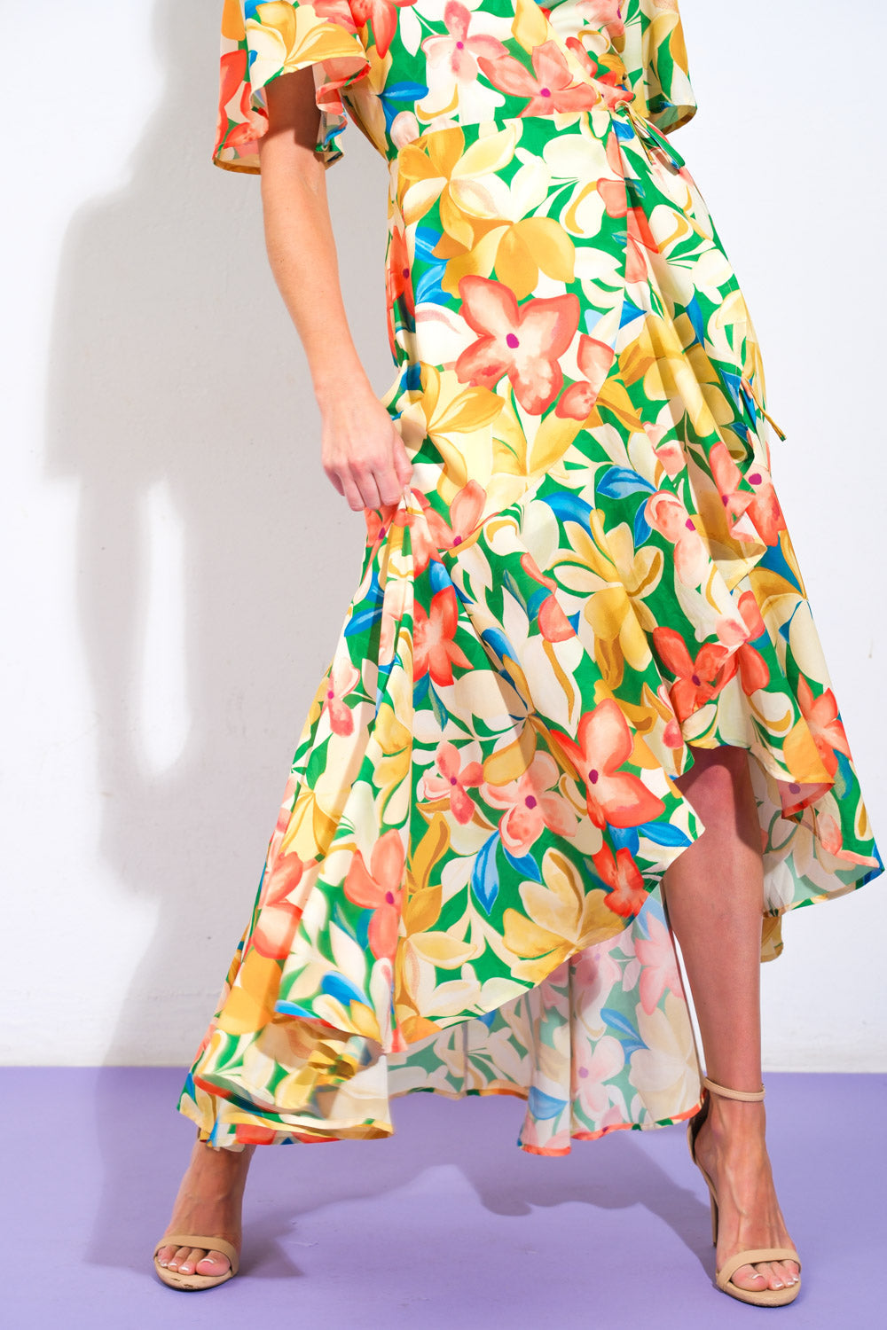 ELABORATE CHARM WOVEN HI-LO DRESS - MaraFormigone