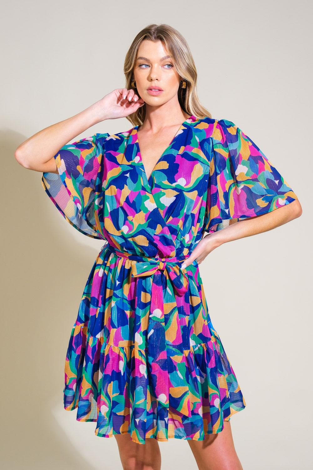 THINK OF ME WOVEN MINI DRESS - MaraFormigone