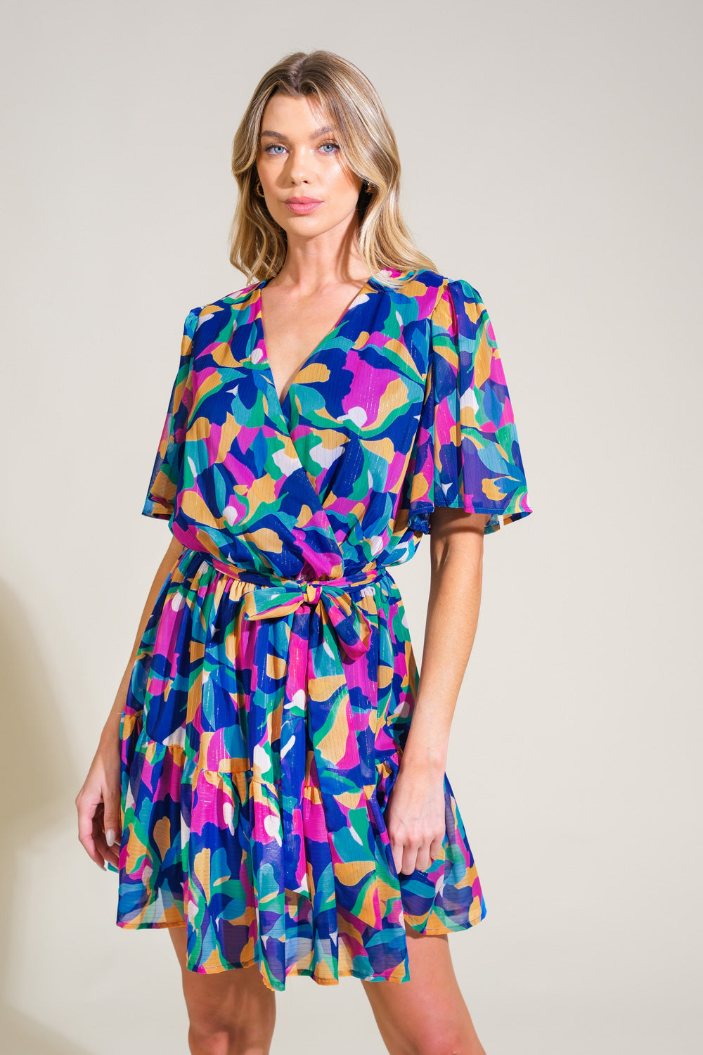 THINK OF ME WOVEN MINI DRESS - MaraFormigone