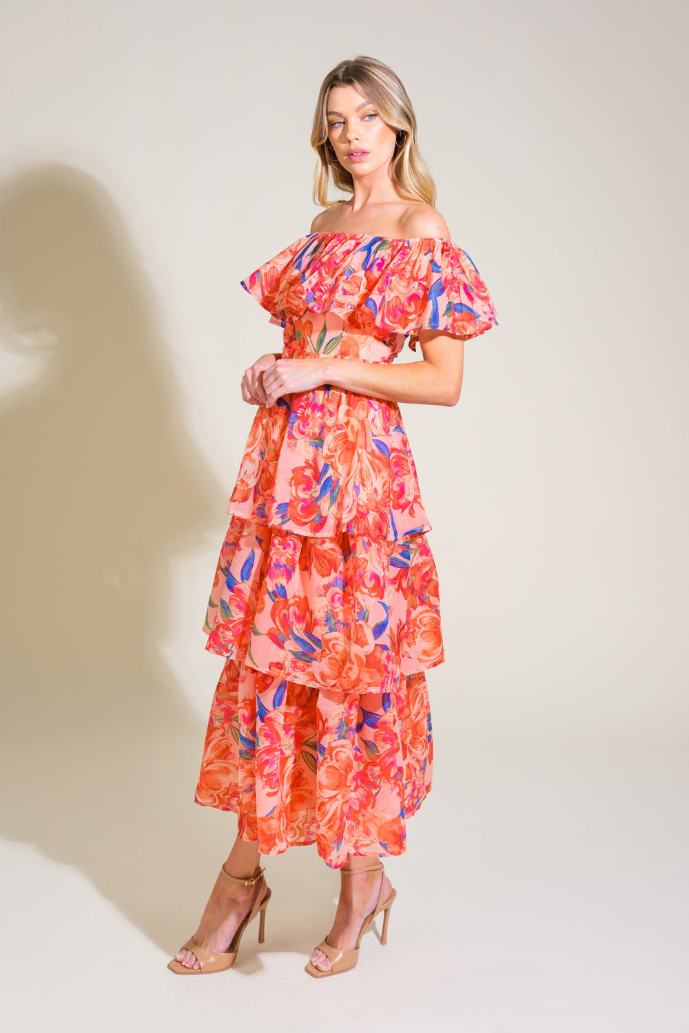 STROLL THE AVENUES WOVEN MIDI DRESS - MaraFormigone