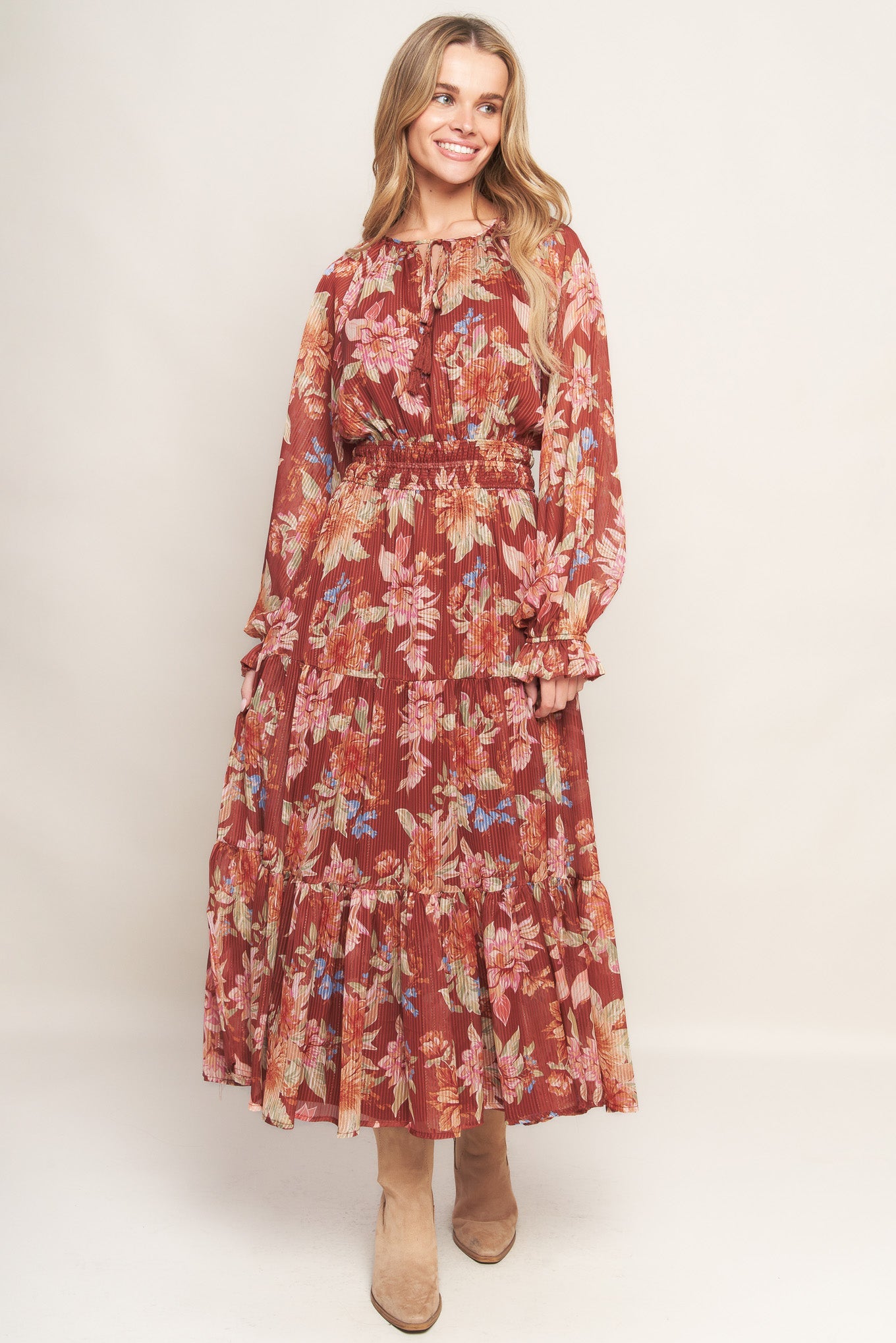 FOREST PARK WOVEN MIDI DRESS - MaraFormigone