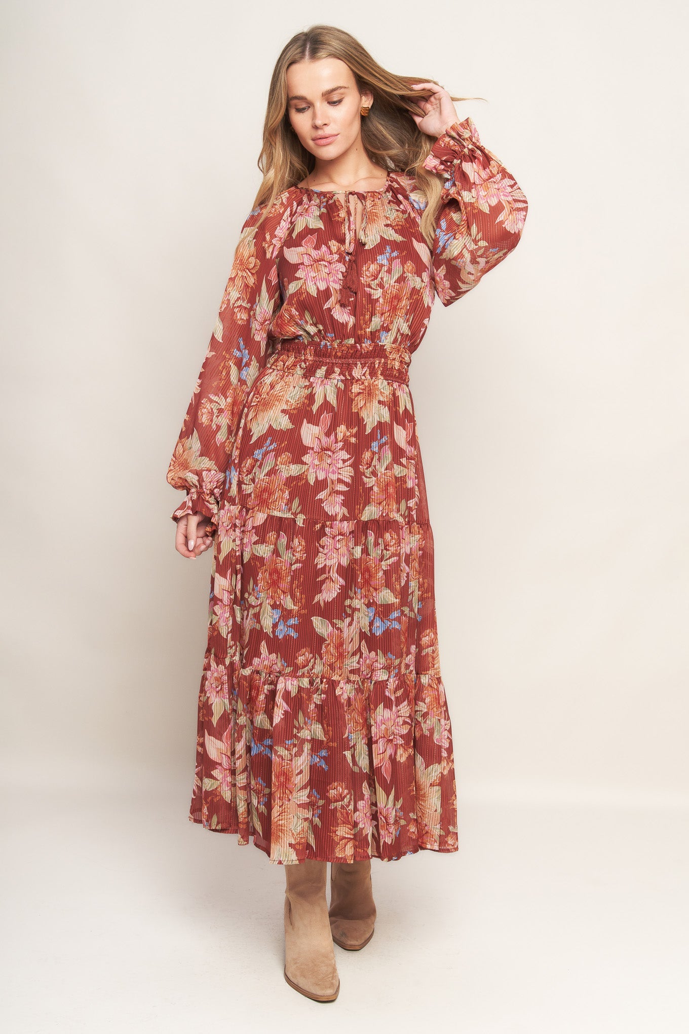 FOREST PARK WOVEN MIDI DRESS - MaraFormigone