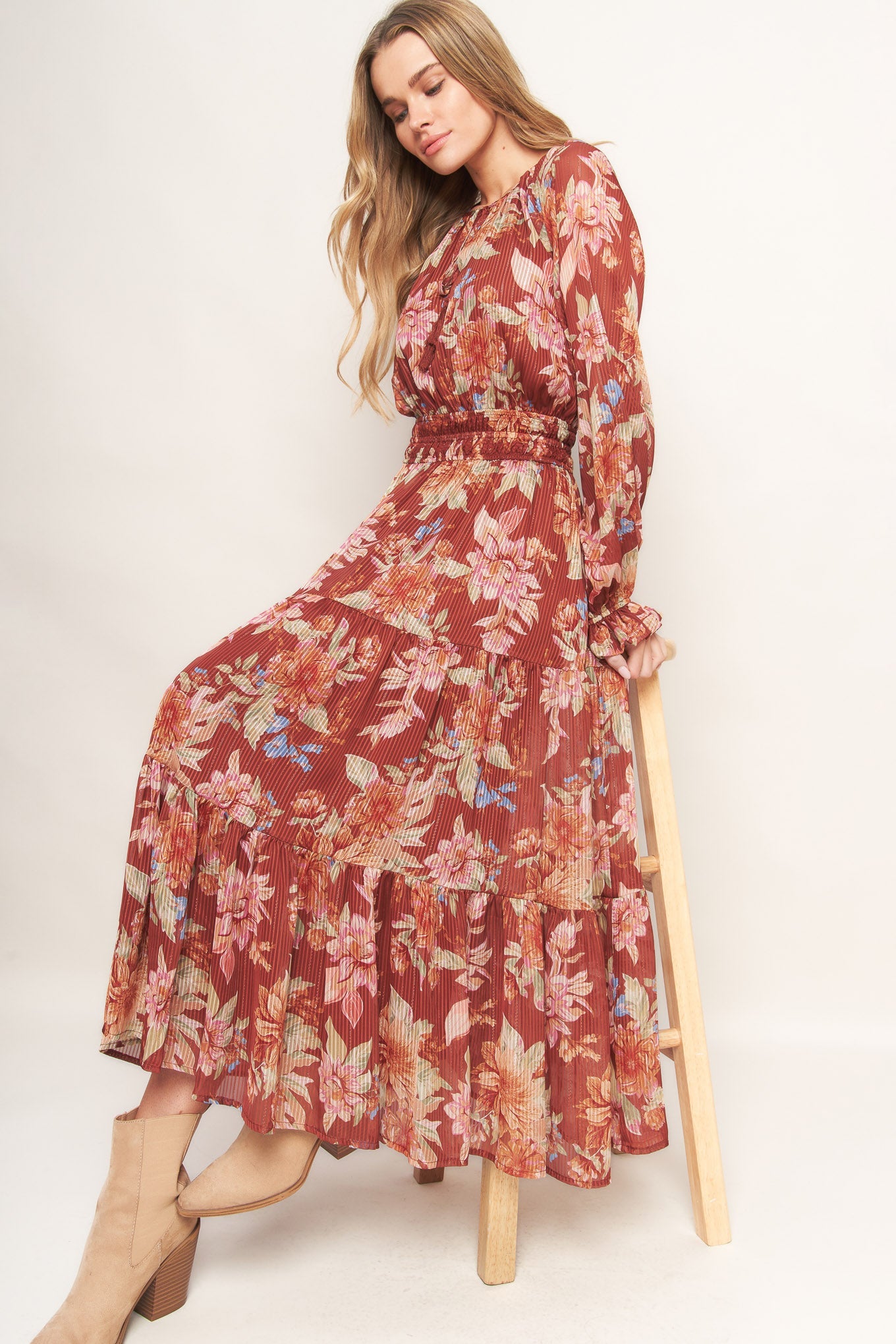 FOREST PARK WOVEN MIDI DRESS - MaraFormigone