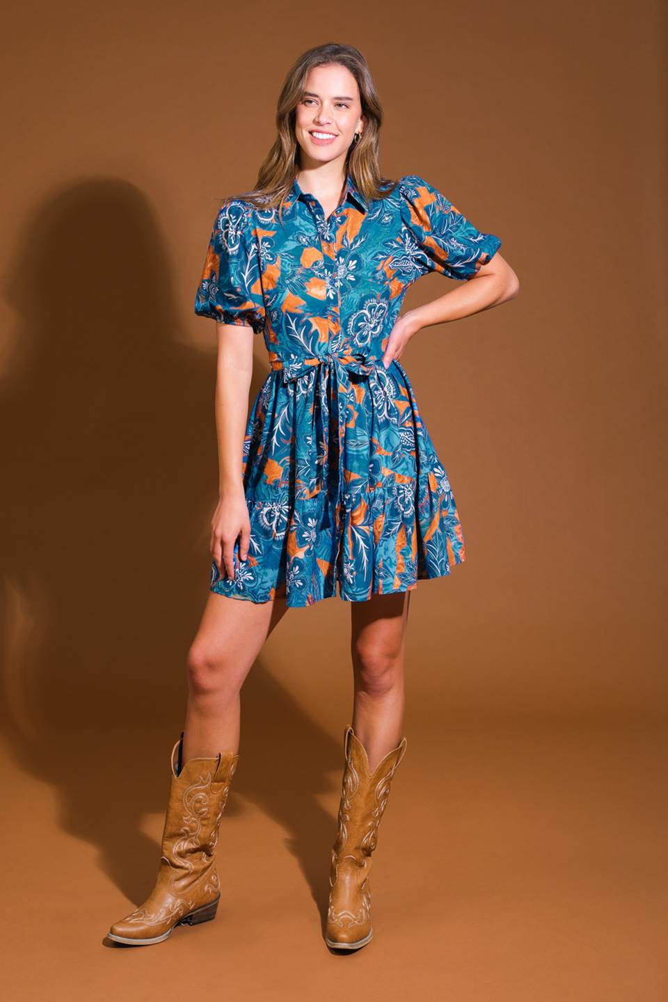 VESTIDO MINI TEJIDO PARA NIÑA DE LAS FLORES