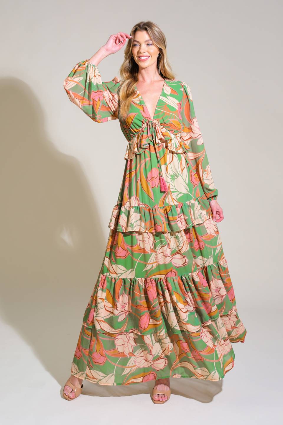 GRACE IN EVERY STEP WOVEN MAXI DRESS - MaraFormigone