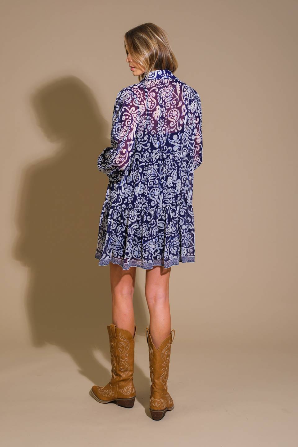 VESTIDO MINI DE TECIDO STICK TO THE PLAN