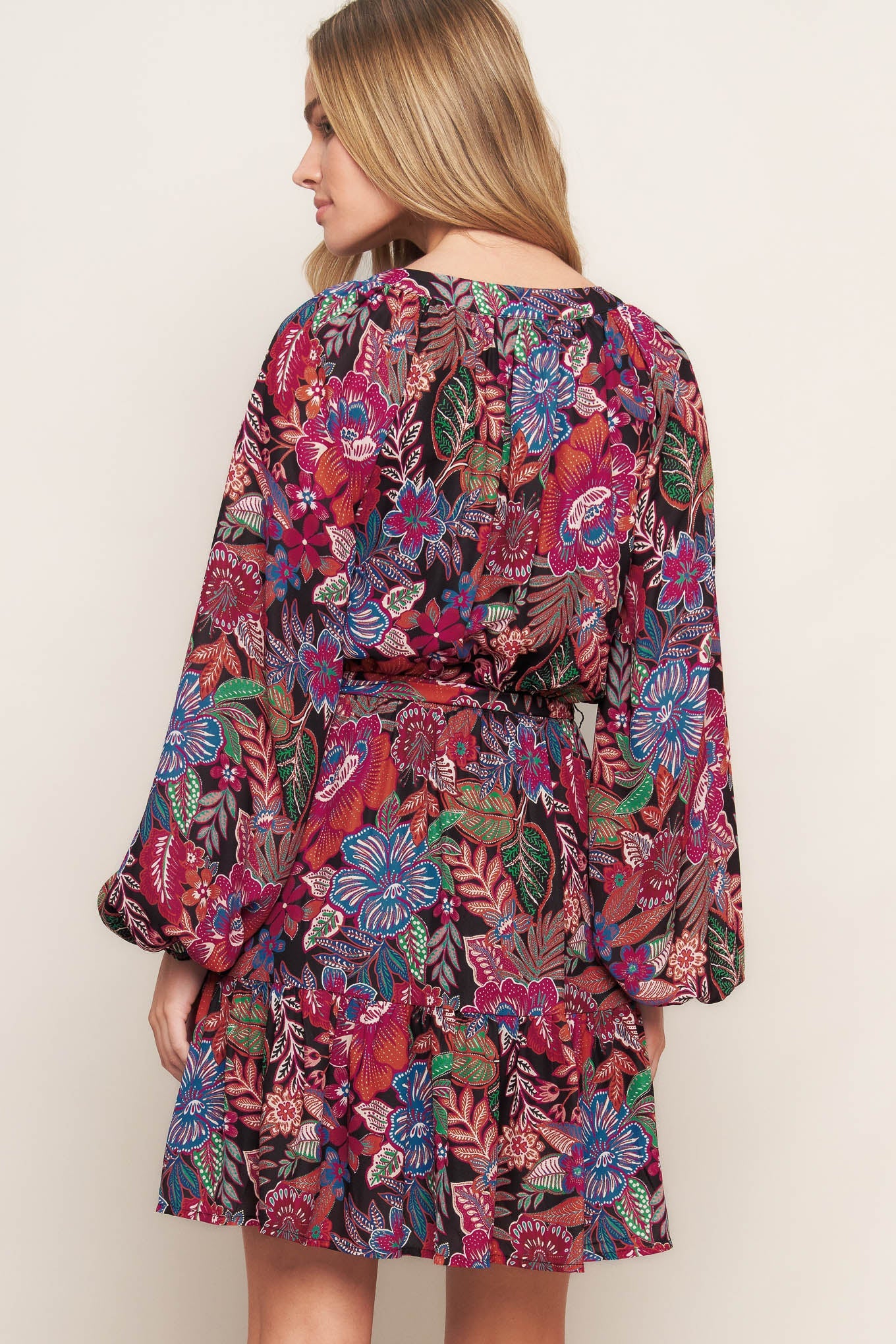 VESTIDO MINI TEJIDO FLORAL BLISS