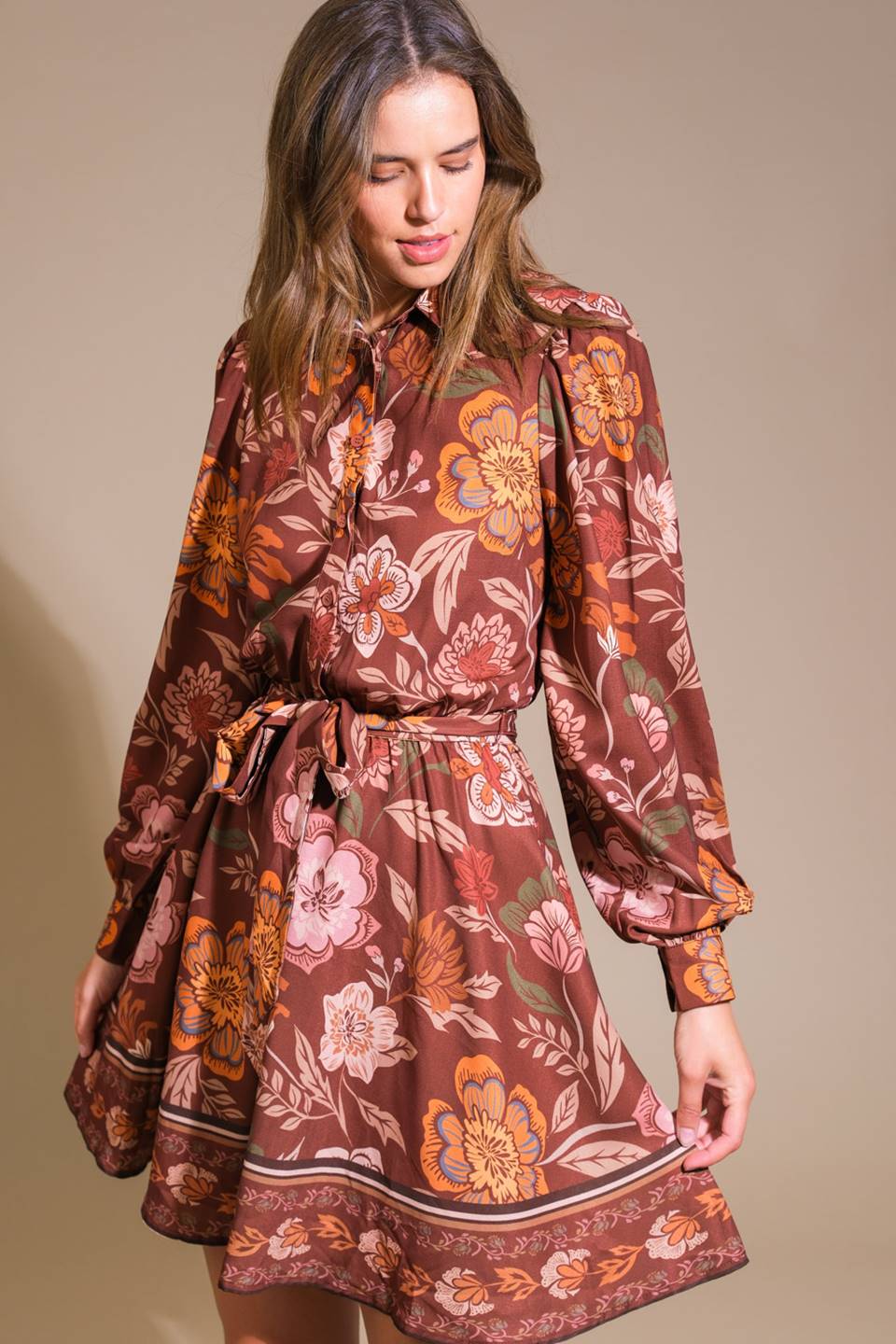 VESTIDO MINI DE TECIDO DESERT DAWN