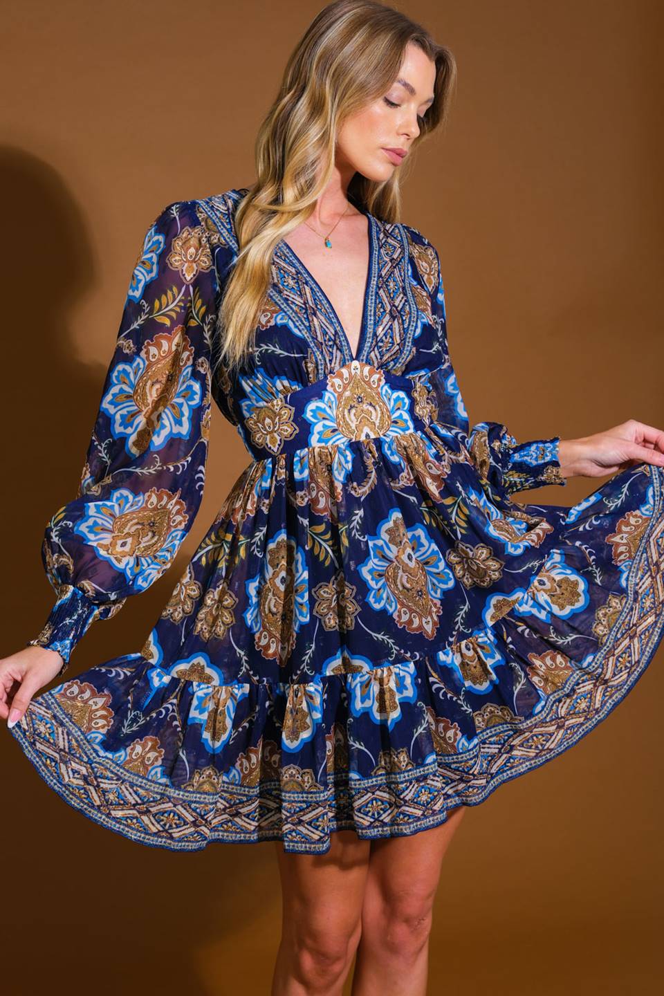 SO DELIGHTED WOVEN MINI DRESS - MaraFormigone