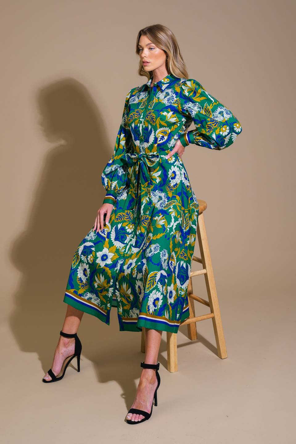 Llévame de vuelta a la camisa, vestido midi tejido