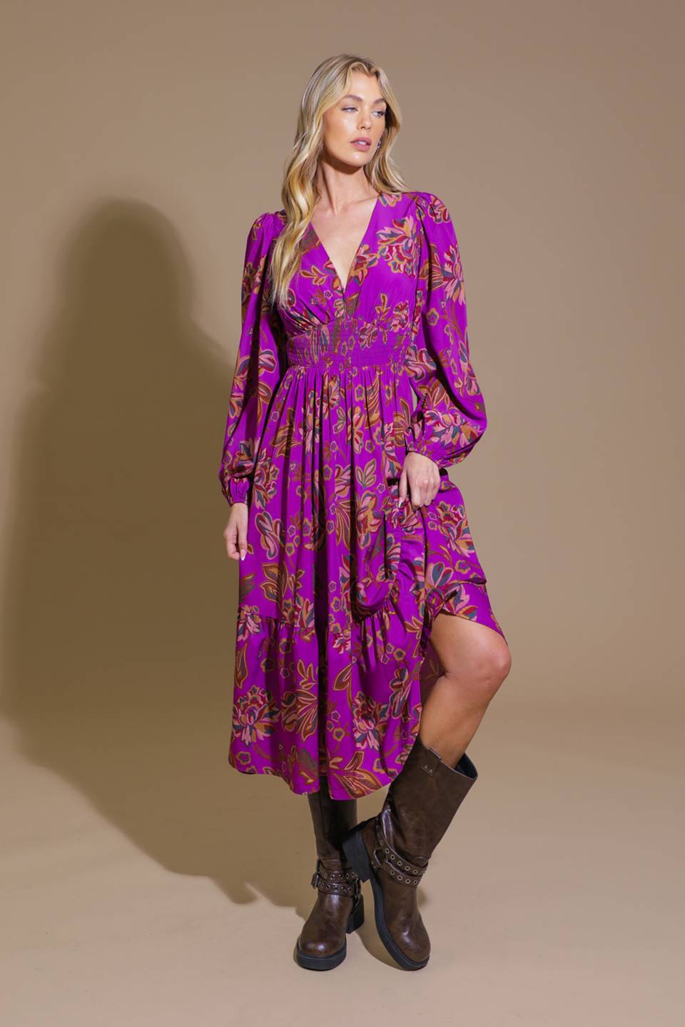 ELEGANTLY ELEVATED WOVEN MIDI DRESS - MaraFormigone