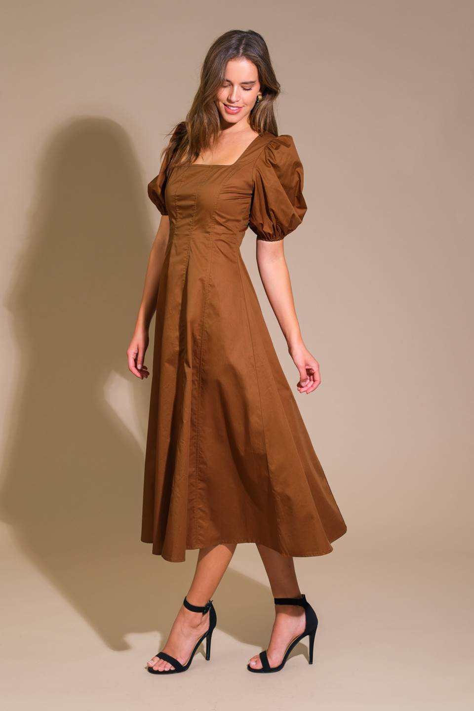 VESTIDO MIDI TECIDO COLORS OF MY HEART