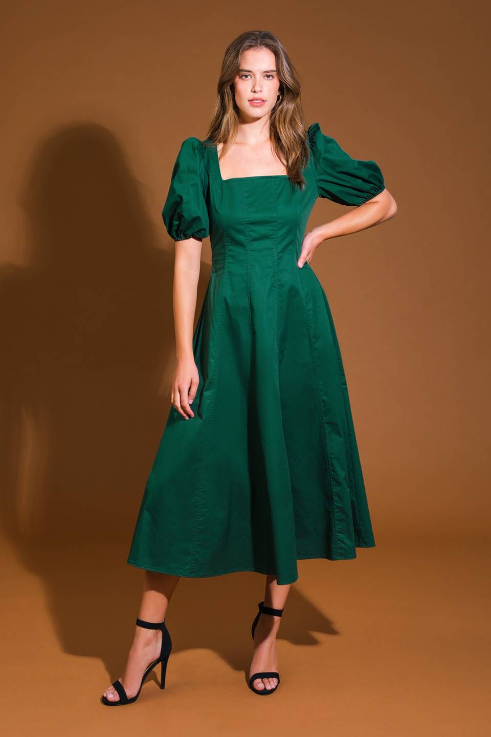 VESTIDO MIDI TECIDO COLORS OF MY HEART