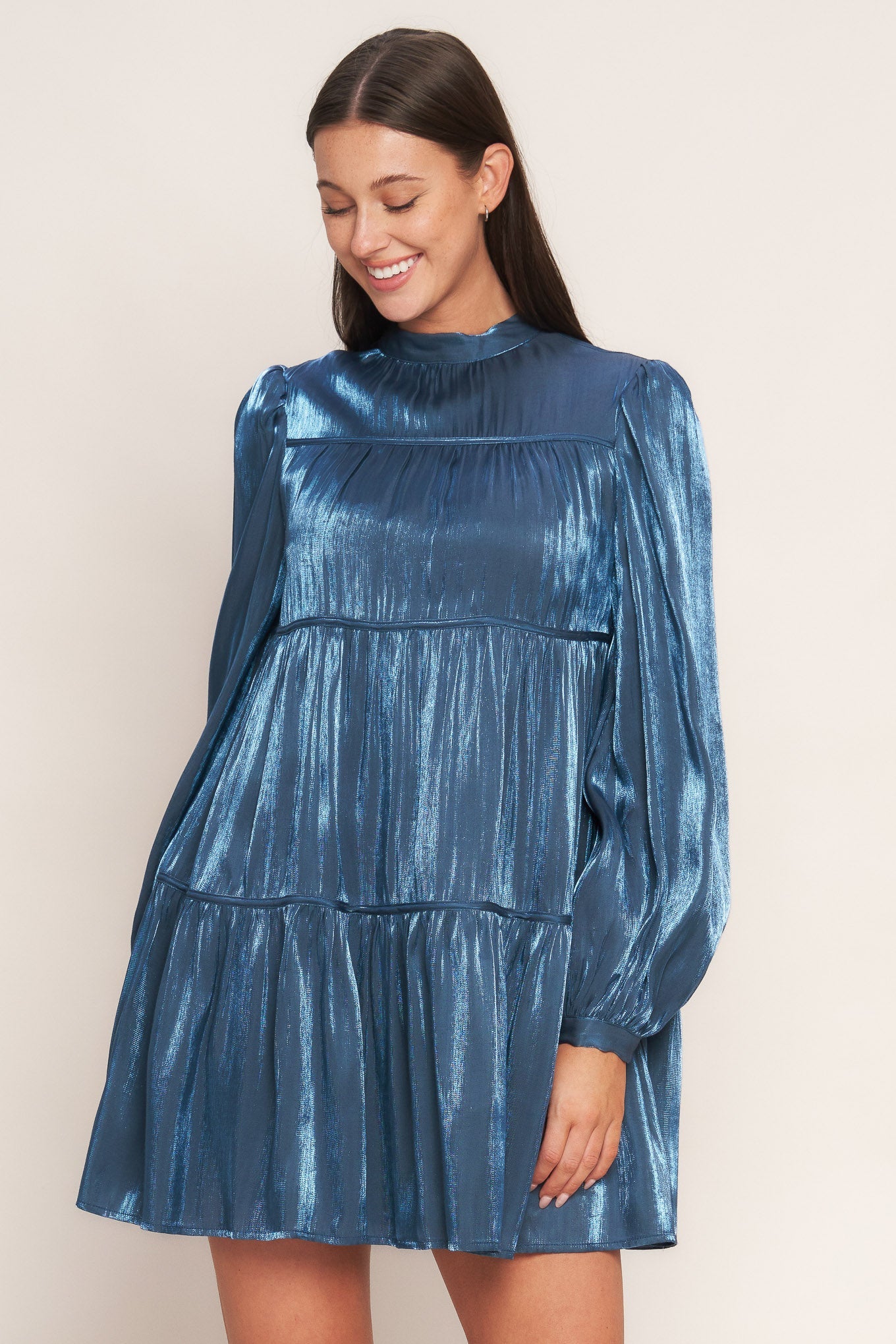 VESTIDO MINI BABYDOLL TEJIDO SERENITY LLING