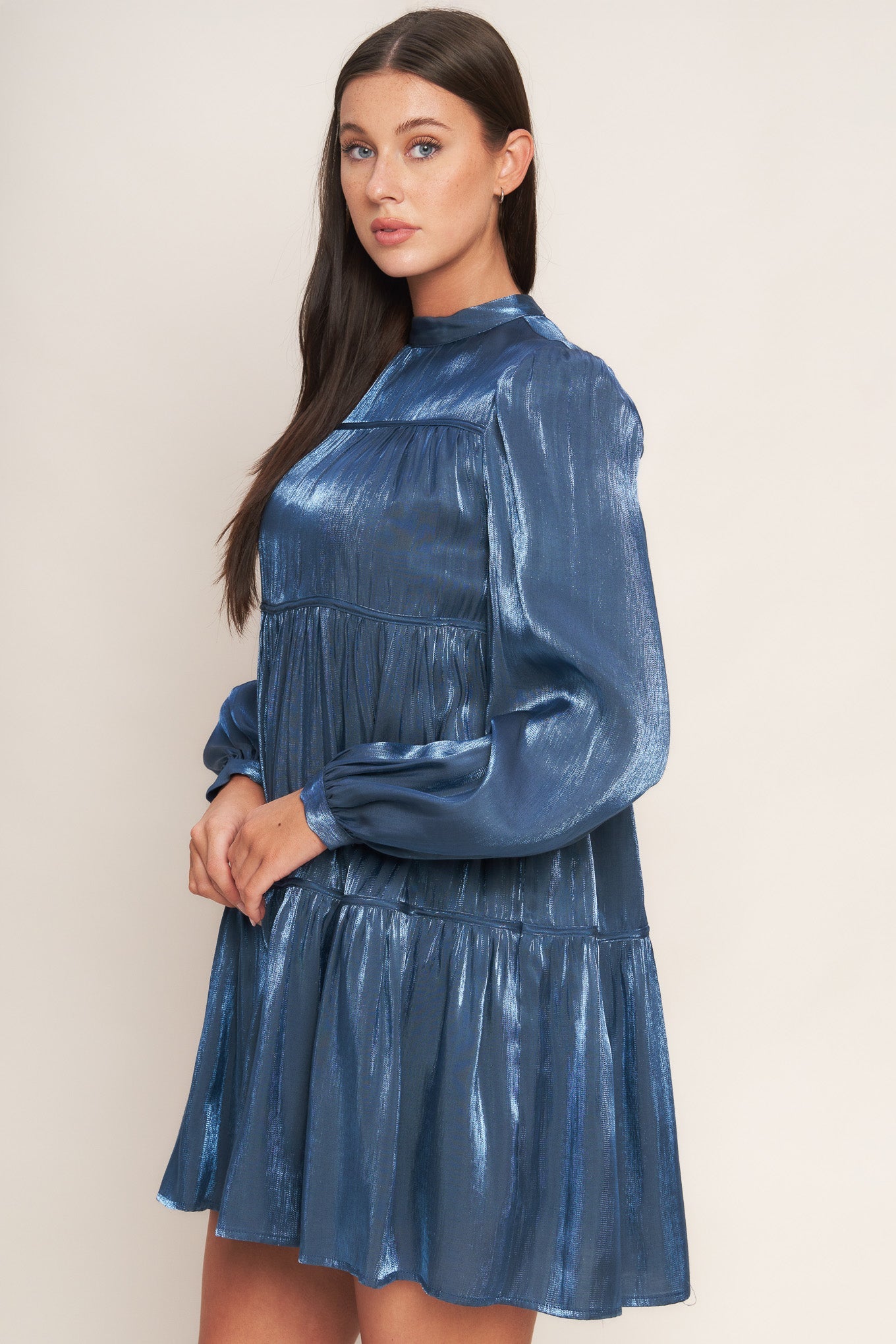 VESTIDO MINI BABYDOLL TEJIDO SERENITY LLING