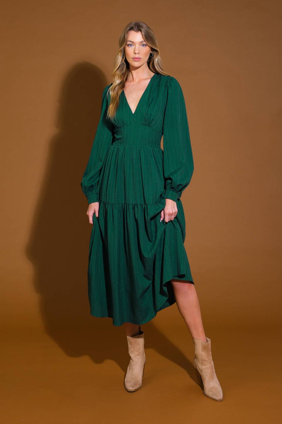 Vestido midi tejido de alta calidad