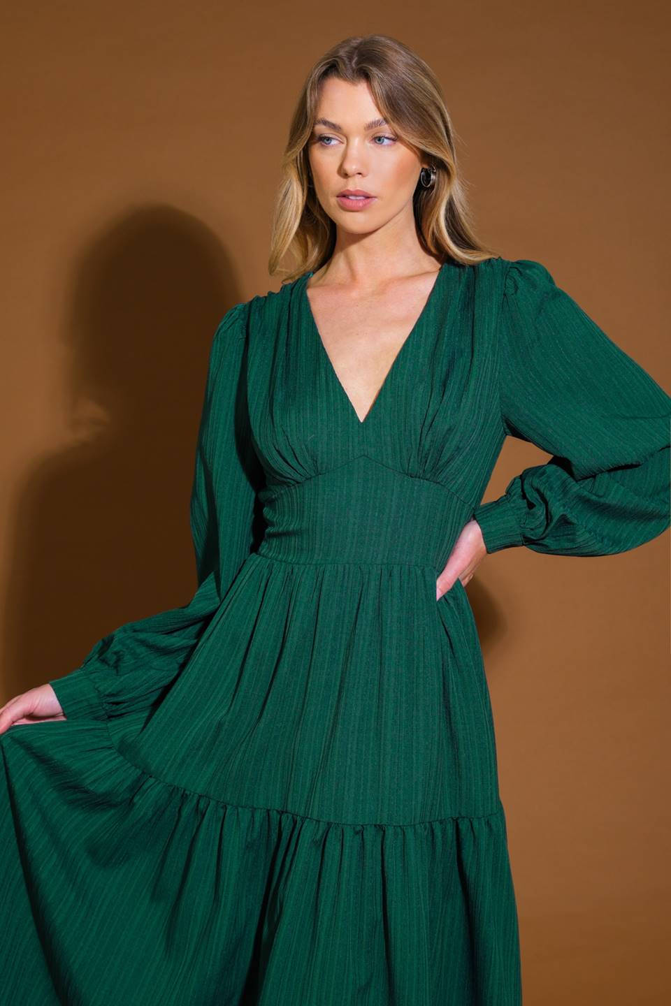 Vestido midi tejido de alta calidad