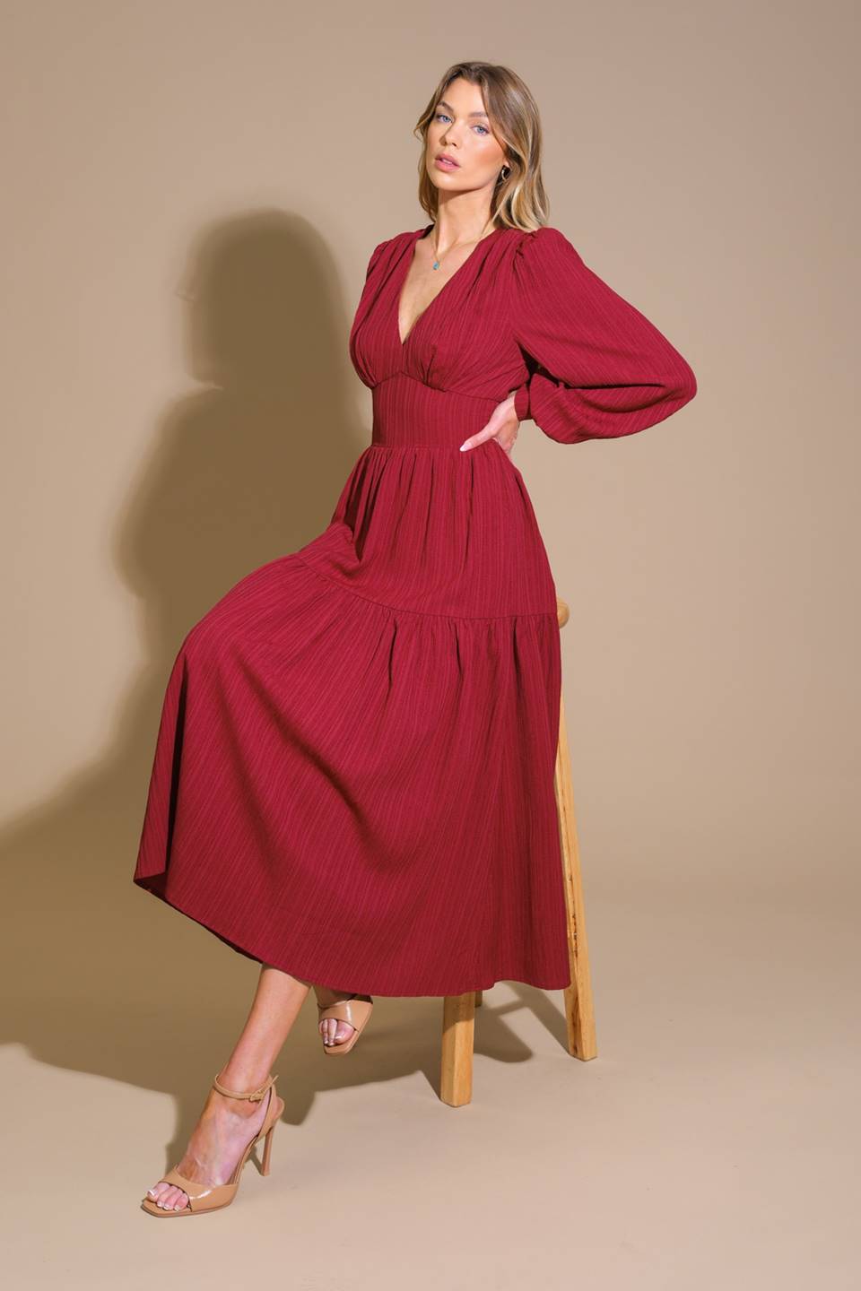 Vestido midi tejido de alta calidad