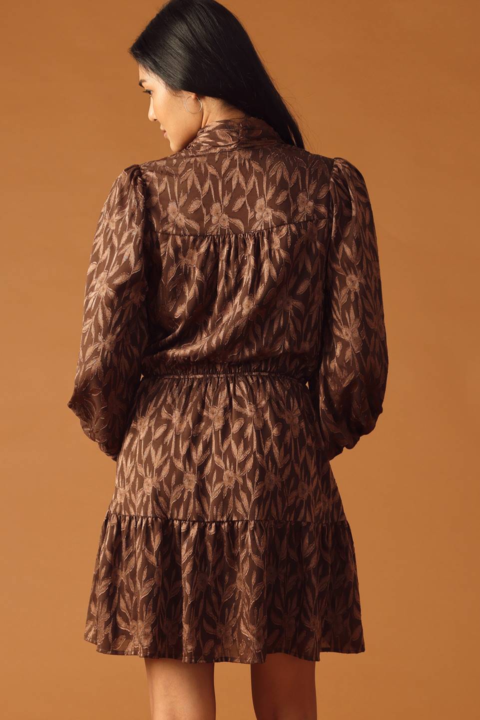 OPEN PATH ALMOND WOVEN MINI DRESS - MaraFormigone