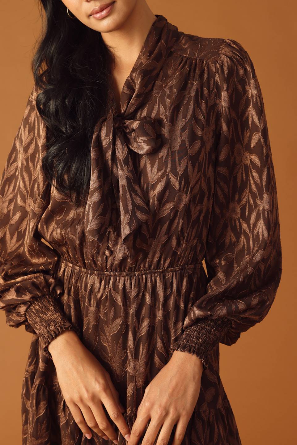 OPEN PATH ALMOND WOVEN MINI DRESS - MaraFormigone