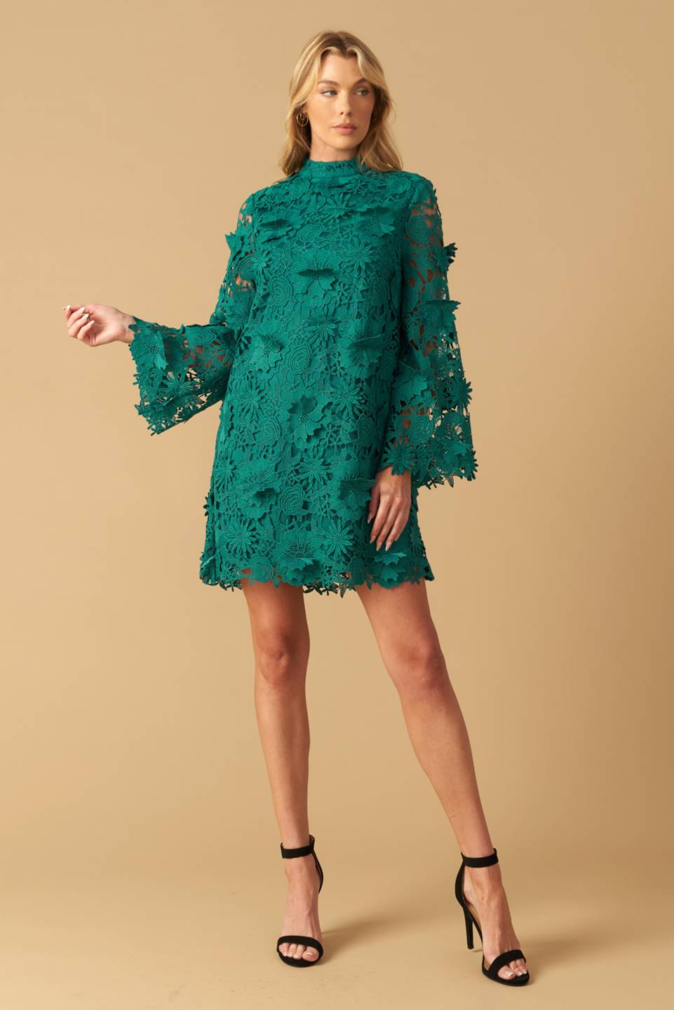 IN THE FLOW WOVEN LACE MINI DRESS - MaraFormigone