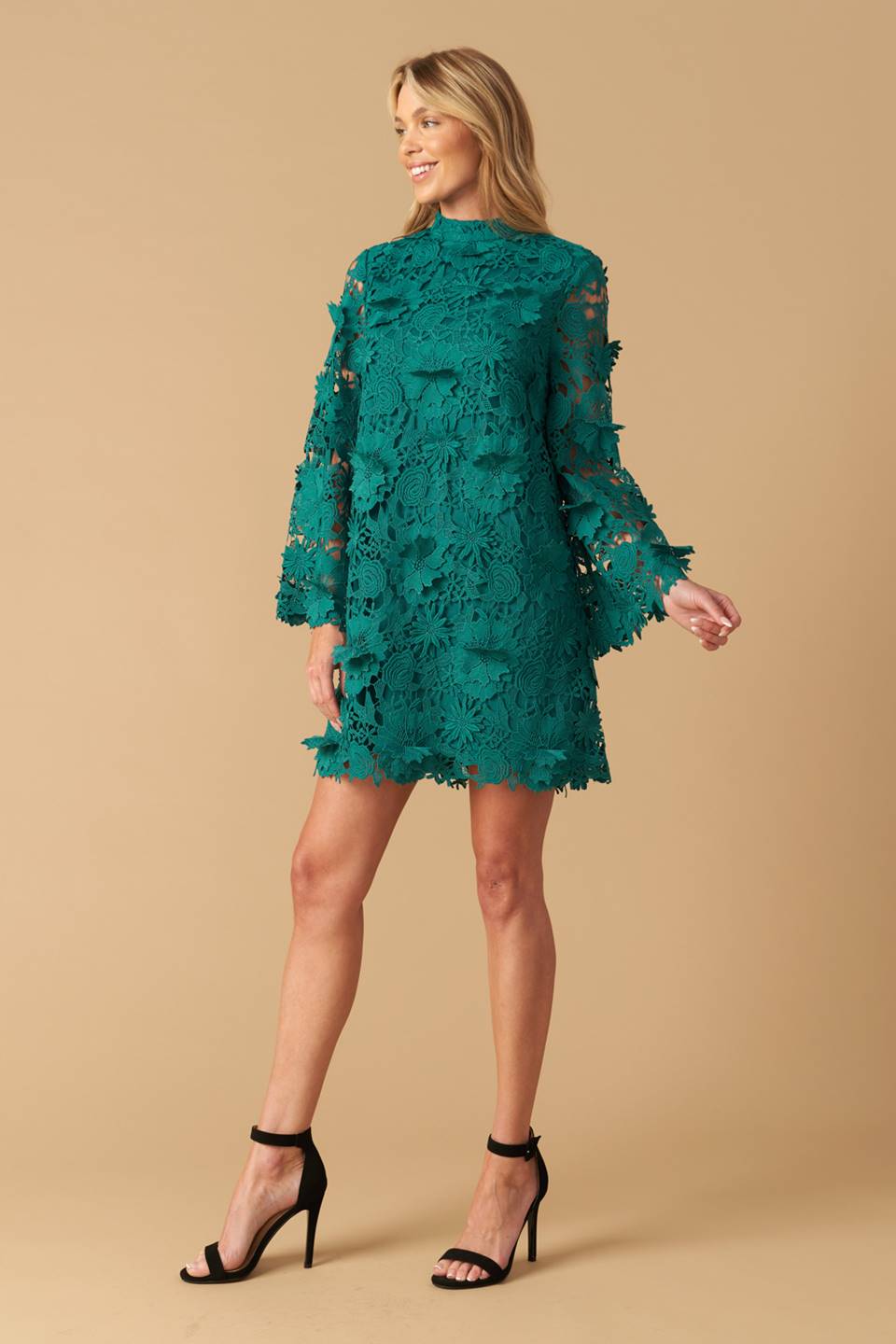 IN THE FLOW WOVEN LACE MINI DRESS - MaraFormigone