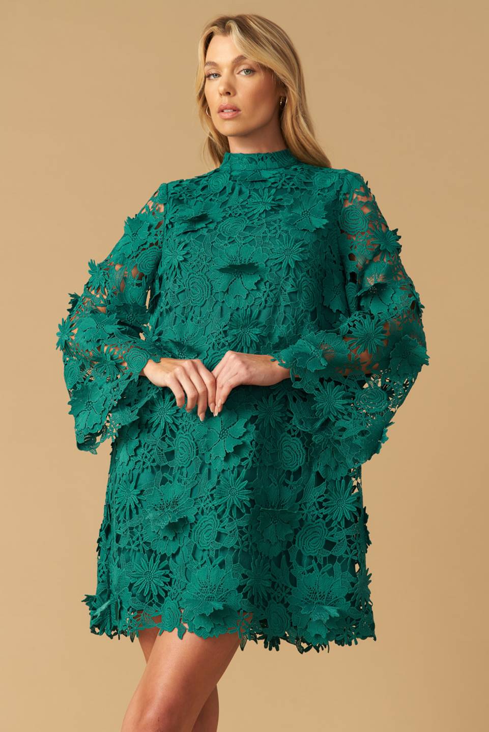 IN THE FLOW WOVEN LACE MINI DRESS - MaraFormigone