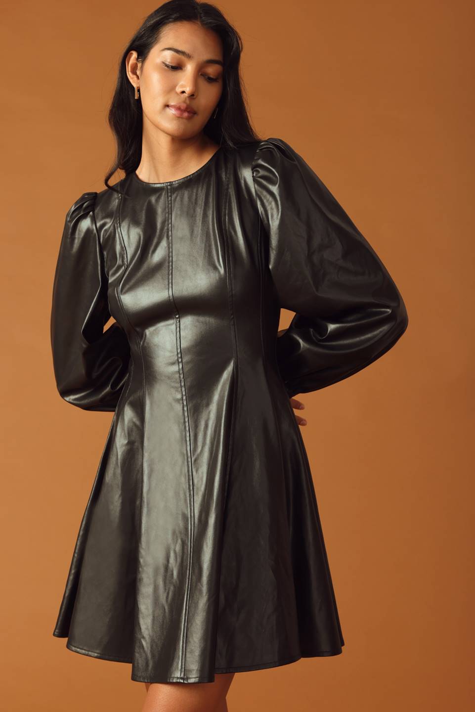 CHANGE OF PACE FAUX LEATHER MINI DRESS - MaraFormigone