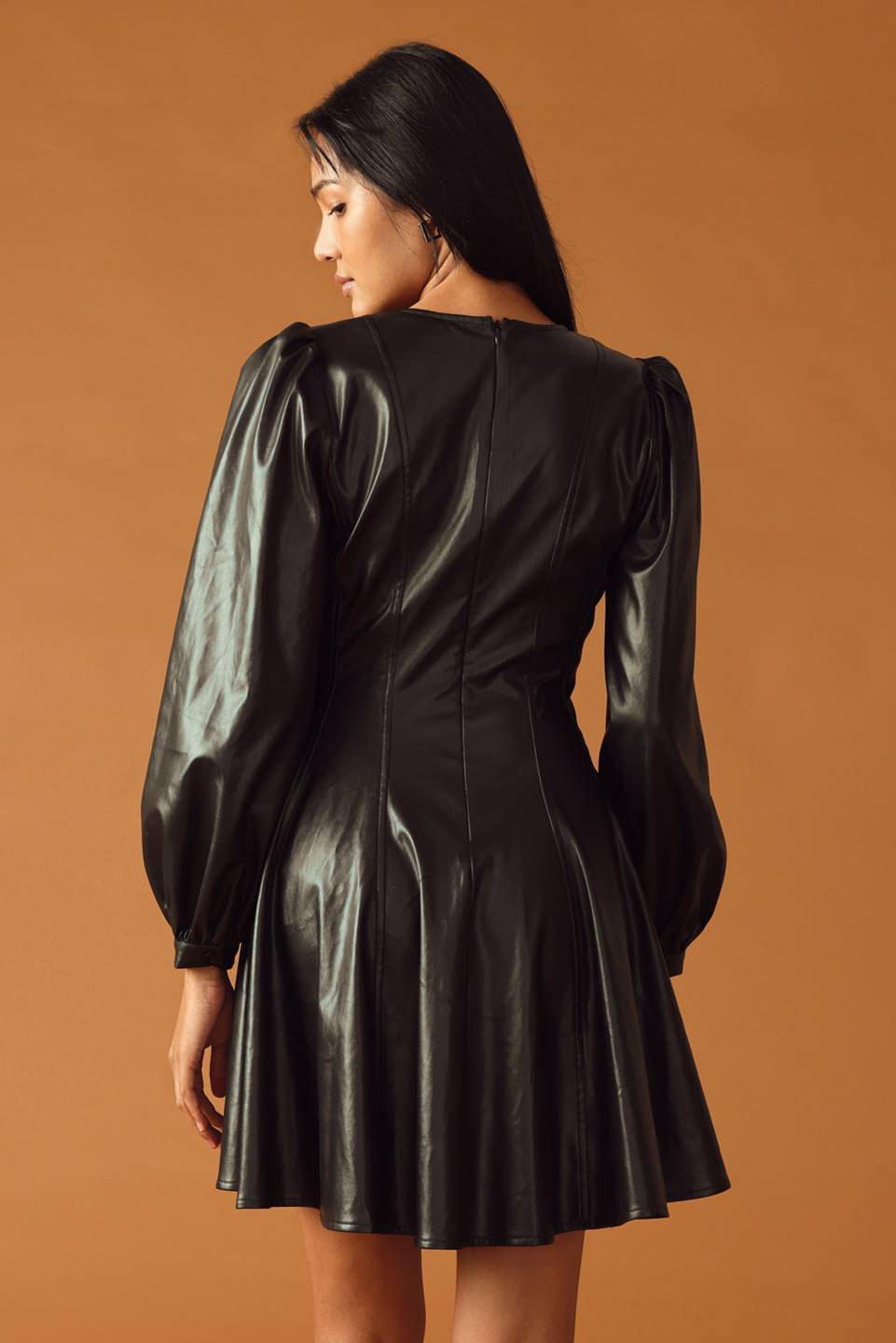 CHANGE OF PACE FAUX LEATHER MINI DRESS - MaraFormigone