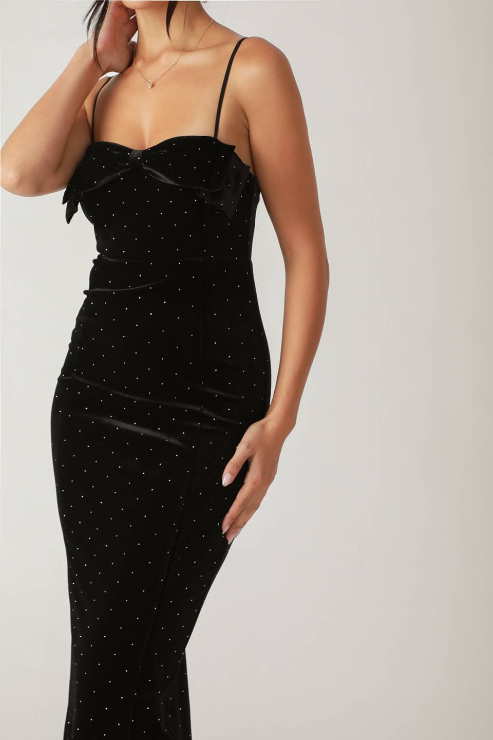 SECRET GARDEN GLOW VELVET MIDI DRESS - MaraFormigone