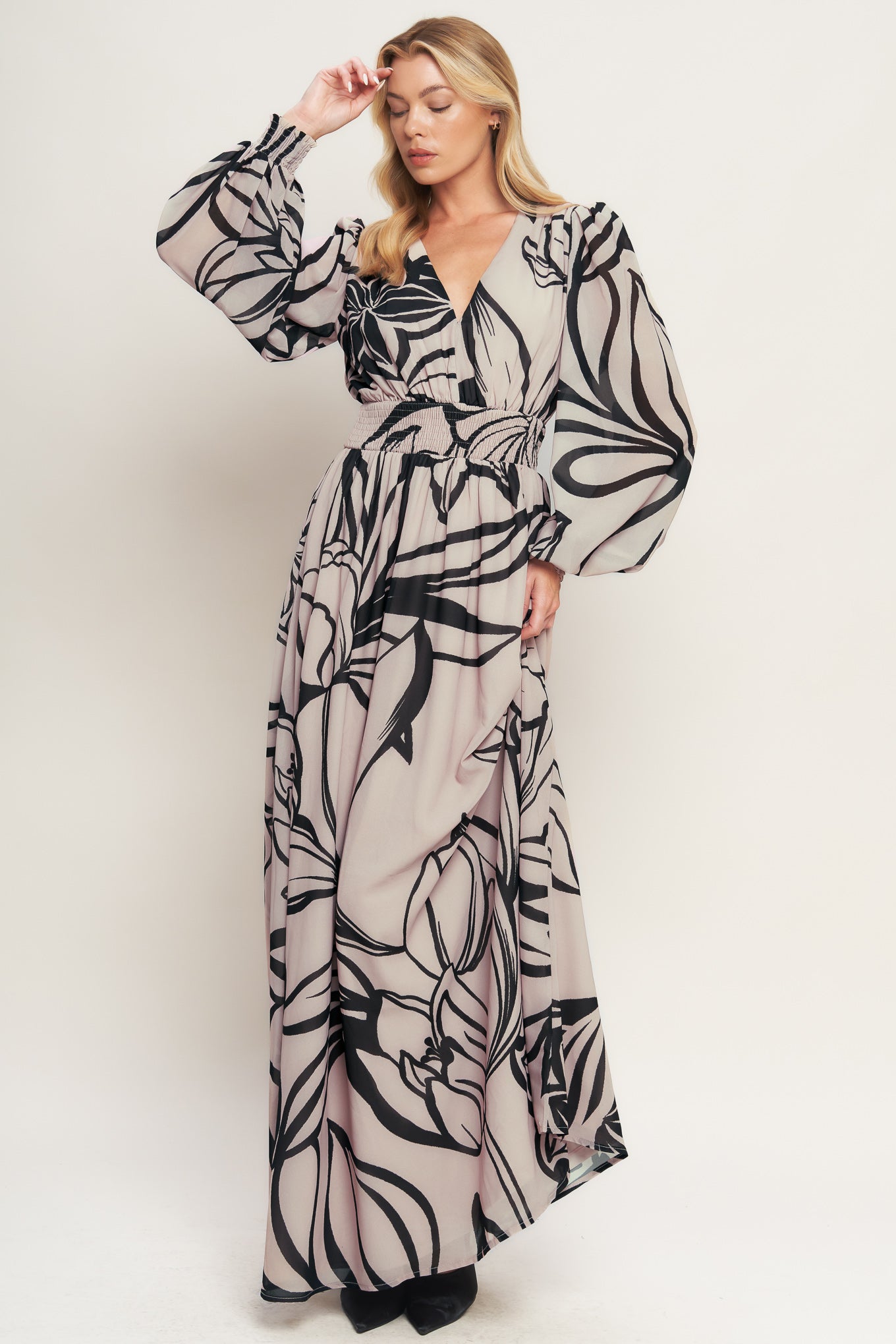 VESTIDO MAXI TEJIDO DE GOTAS DE ROCÍO DANZA