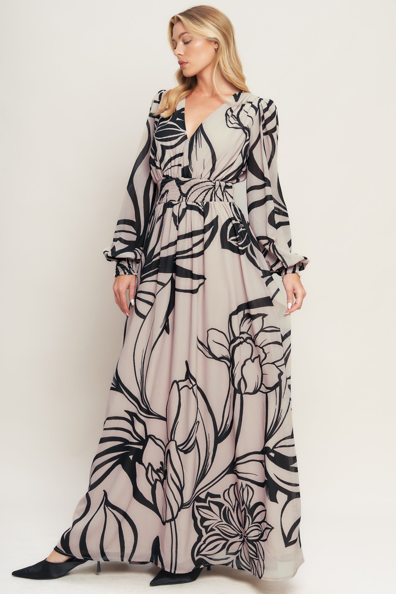 VESTIDO MAXI TEJIDO DE GOTAS DE ROCÍO DANZA