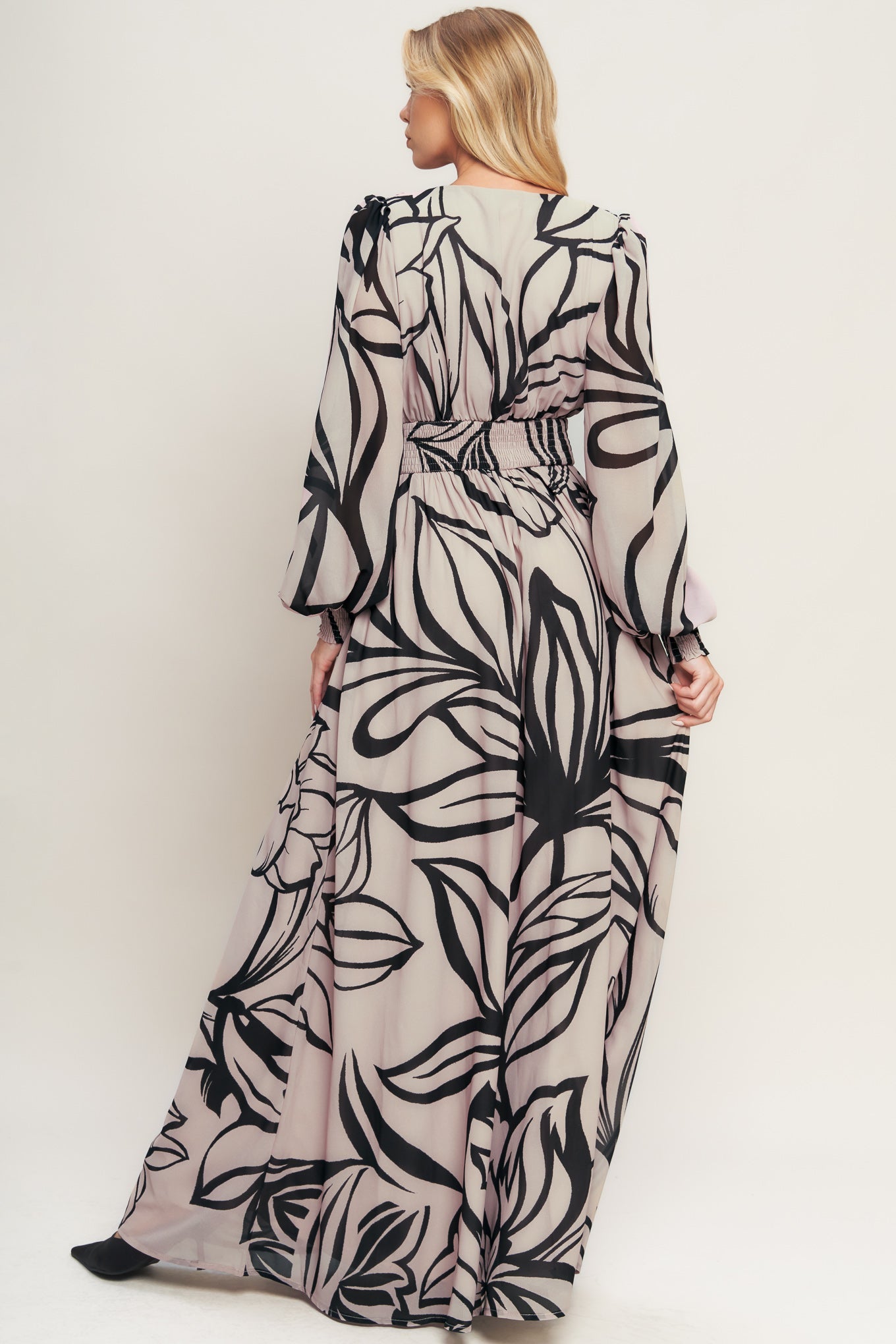 VESTIDO MAXI TEJIDO DE GOTAS DE ROCÍO DANZA