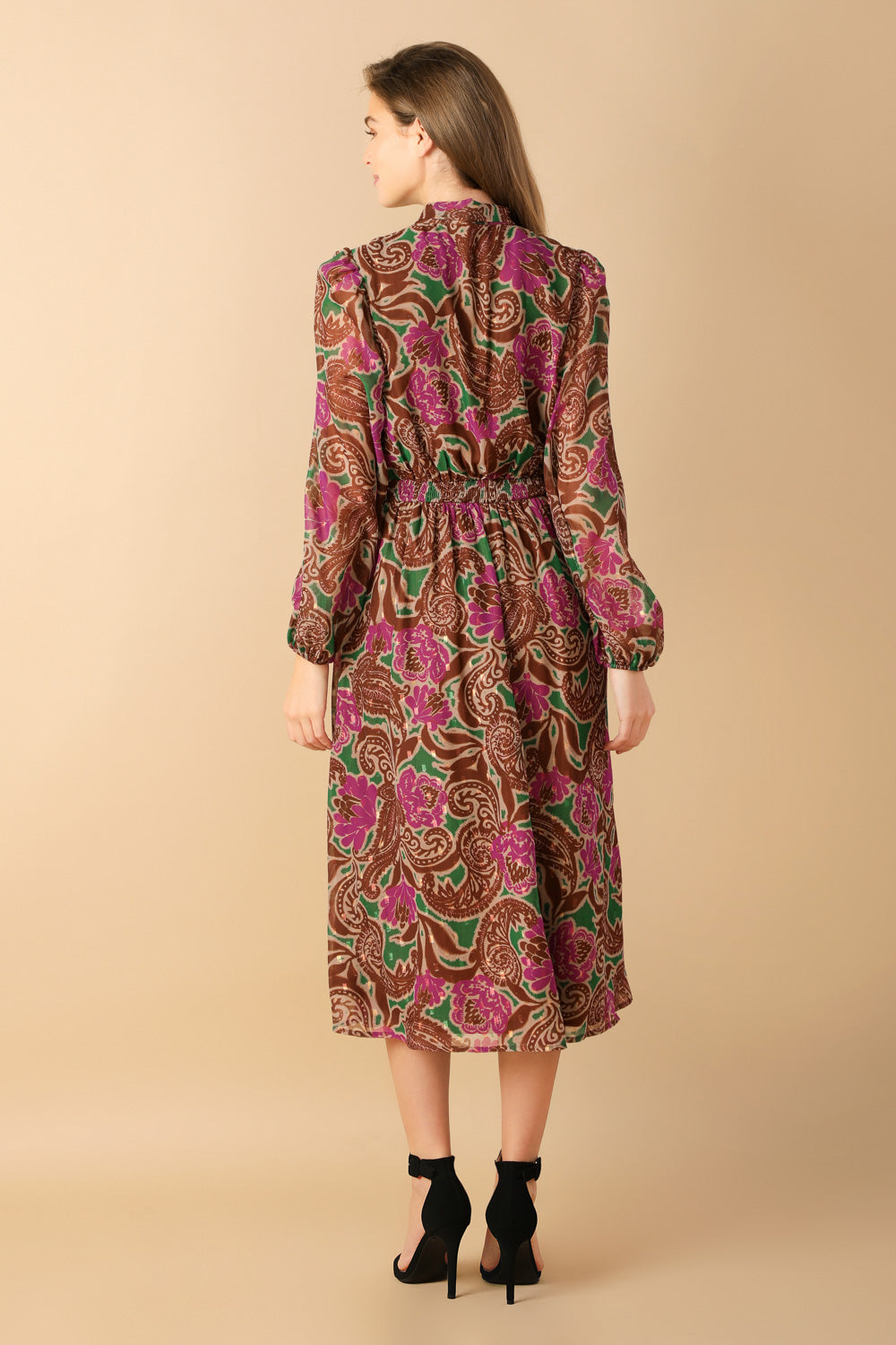 DRIFTING THOUGHTS WOVEN MIDI DRESS - MaraFormigone