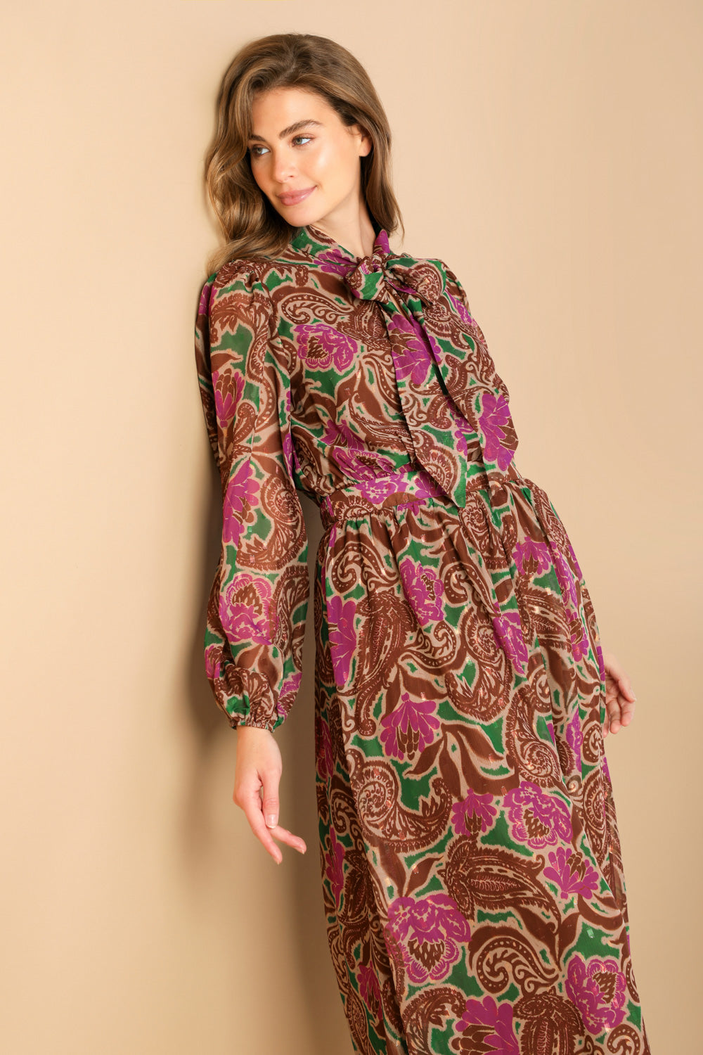 DRIFTING THOUGHTS WOVEN MIDI DRESS - MaraFormigone