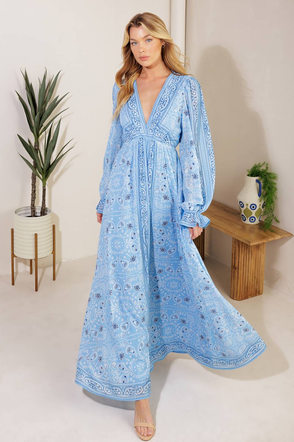 RIPPLES OF TIME WOVEN MAXI DRESS - MaraFormigone