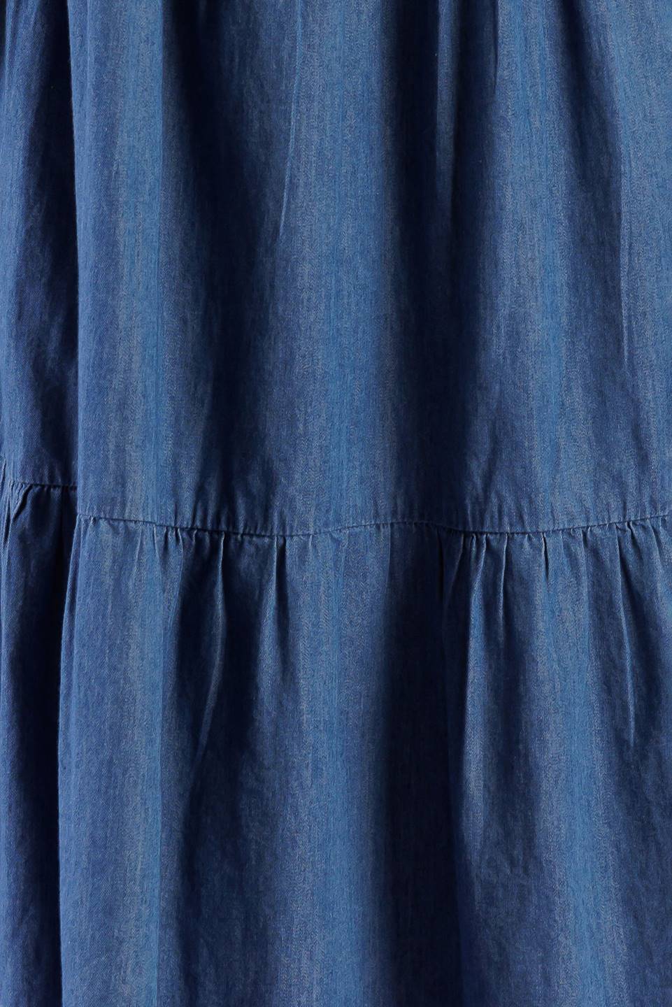 VESTIDO MINI DE CHAMBRAY TECIDO COMBINE COM A MINHA ENERGIA