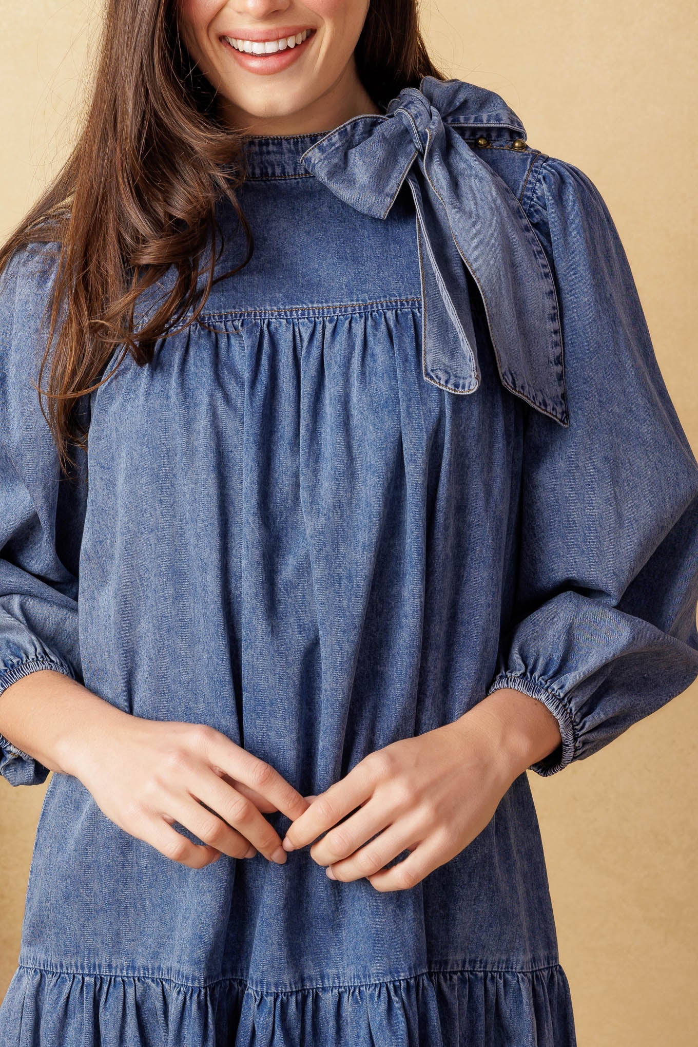 COMMON GROUND LIGHT WEIGHT DENIM MINI DRESS - MaraFormigone