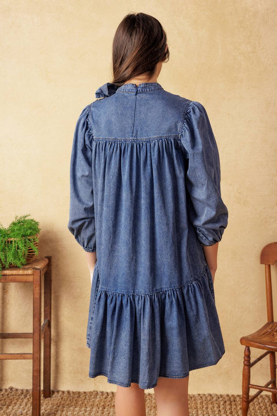 COMMON GROUND LIGHT WEIGHT DENIM MINI DRESS - MaraFormigone