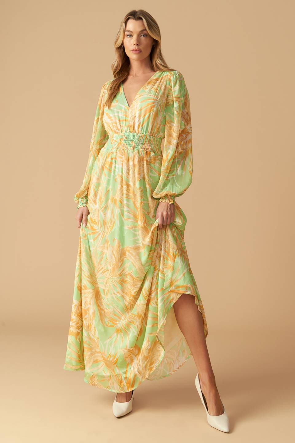 SUNSET SASHAY WOVEN MAXI DRESS - MaraFormigone