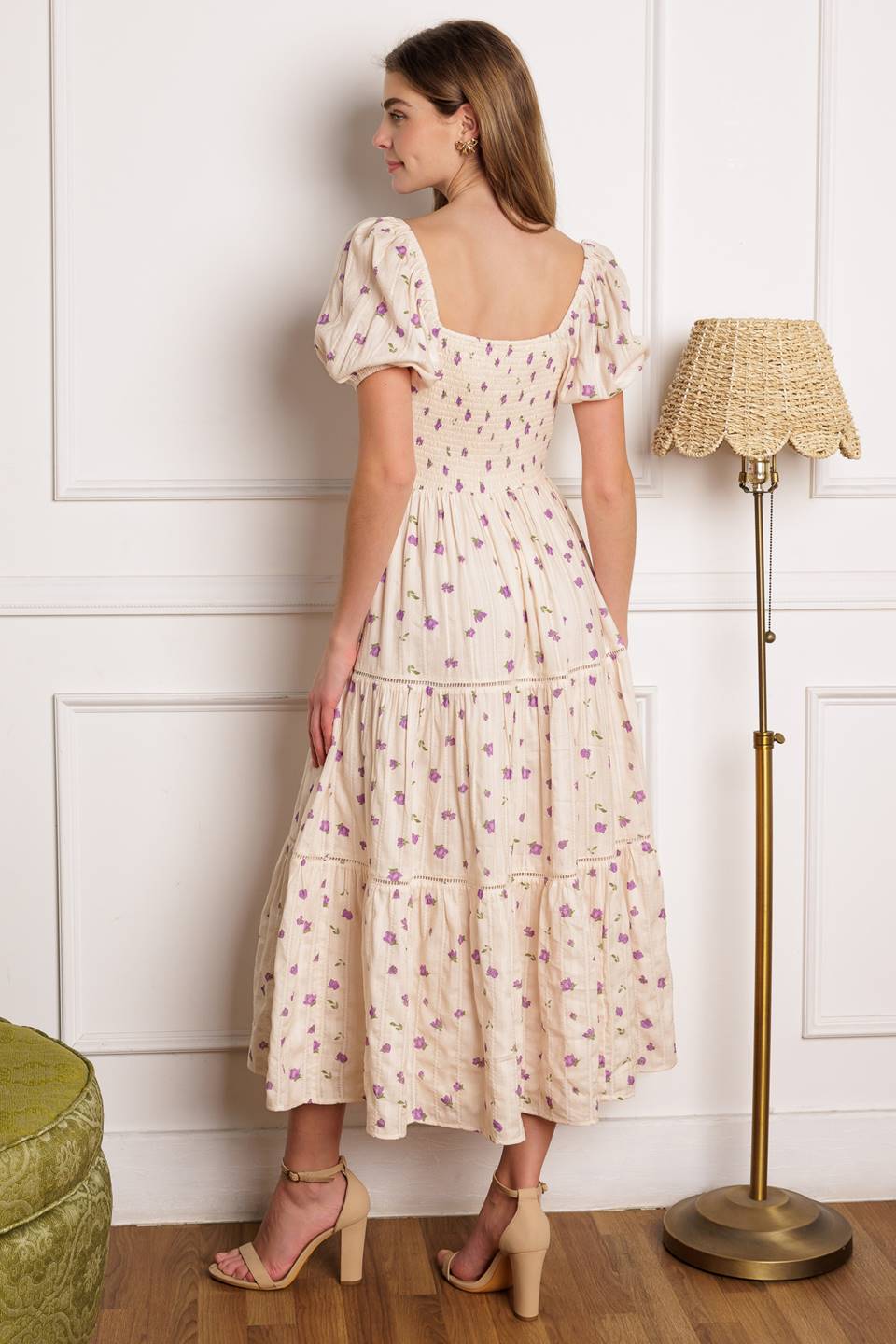 SUNSET GAZING WOVEN MIDI DRESS - MaraFormigone